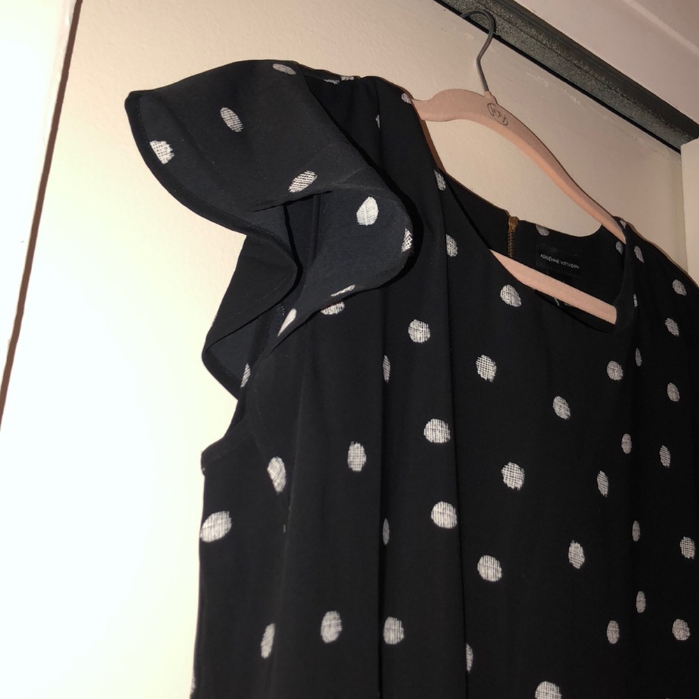 Adrienne Vittadini Polka- Dot Shift Dress - Picture 3 of 4